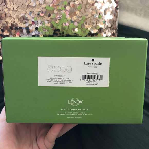 kate spade Dining New In Box Kate Spade Dot Wine Glasses Poshmark